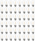 FLSNT 48 Pack LED S14 Replacement Light Bulbs for String Light, Waterproof Outdoor LED Bulbs, E26 Base, 2200K Warm White, Non-Dimmable by FLSNT