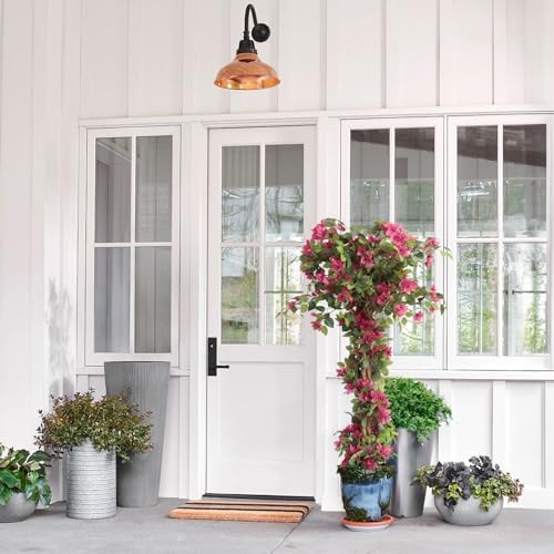 5 Feet Artificial Bougainvillea Flowers Trees, Faux Blooming Tree with Black Plastic Pot, Fake Bougainvillea Plants Potted for Decor Indoor or Outdoor Home Office, 2 PCS (63 inch) - Image 5