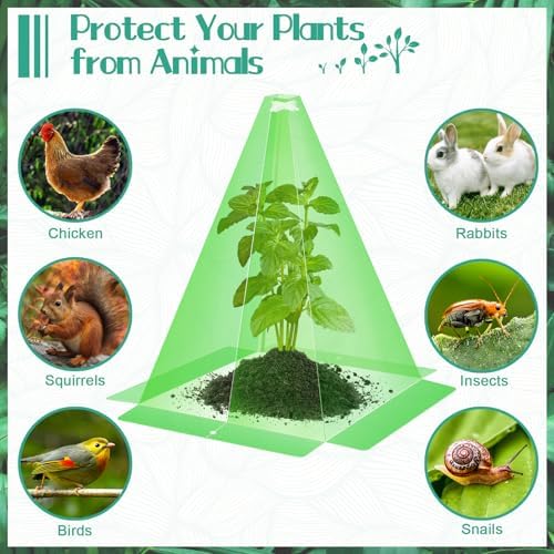 30 Packs 12"x 8" Garden Cloches for Plants,Plant Protectors from Animals - Image 3