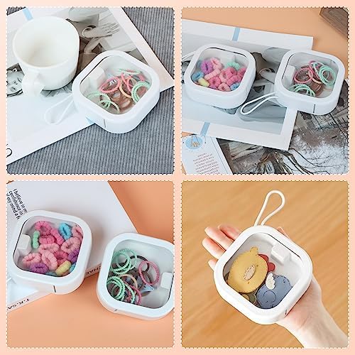 Hair Tie Organizer, Small Portable Hair Accessories Storage Can Be Stackable Or Hung On The Wall, Small Items Holder Hair Tie Organizer for Jewelry Hair Stuff Hair Clip Cotton Swab - Image 6
