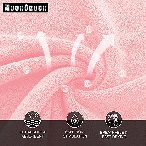 MOONQUEEN Ultra Soft Premium Washcloths Set - 12 x 12 inches - 24 Pack - Quick Drying - Highly Absorbent Coral Velvet Bathroom Wash Clothes - Use as Bath, Spa, Facial, Fingertip Towel (Pink) - Image 2