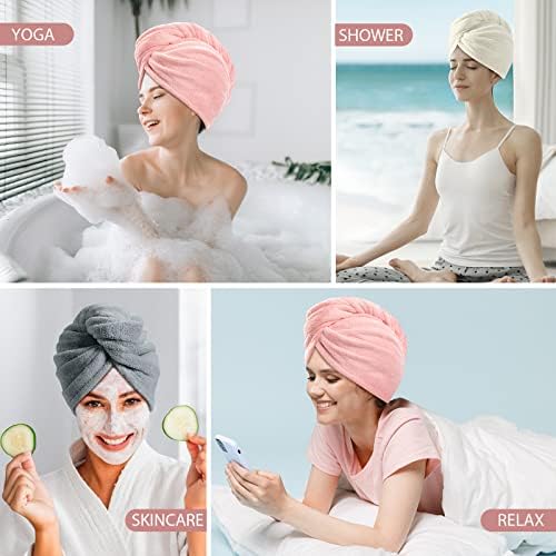 YFONG 3 Pack Microfiber Hair Towels Wrap for Women, Super Absorbent Drying - Image 6