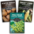 Three Sisters Seeds for Planting - Companion Gardening Collection by SurvivalGardenSeeds