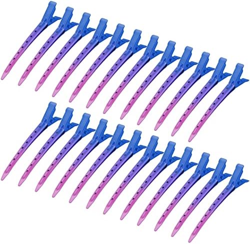 Bantoye 24Packs Duck Bill Clips 3.35 Inch Metal Alligator Clip, Blue Purple by AiPretty