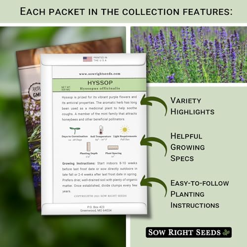 Sow Right Seeds - Large Herbal Tea Seed Collection for Planting Garden - Image 2