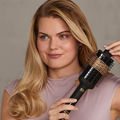 Hot Tools Pro Artist Heated Hair Styling Oval Brush, Black/Gold - Image 3