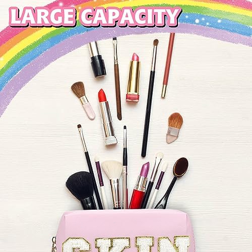 Skincare Bag, Preppy Stuff Travel Toiletry Makeup Bag for Girl Women - Image 5