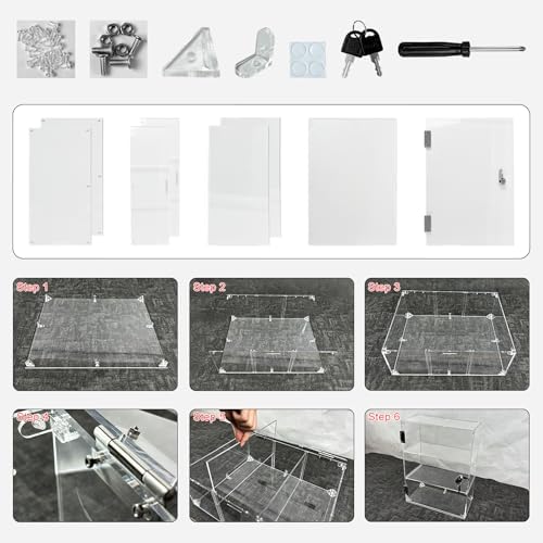 3 Shelf Acrylic Lockable Display Case for Jewelry & Valuables - Image 6