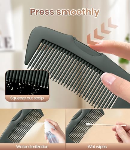 Dandruff Comb Removal 2PC Hollow Fine Tooth Scalp Detox Hair Care Tool - Image 4