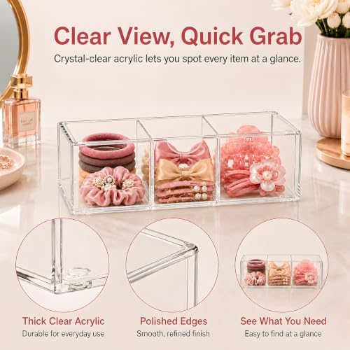 Hair Accessories Organizer for Girls with Drawer Box and Removable Divider - Image 5
