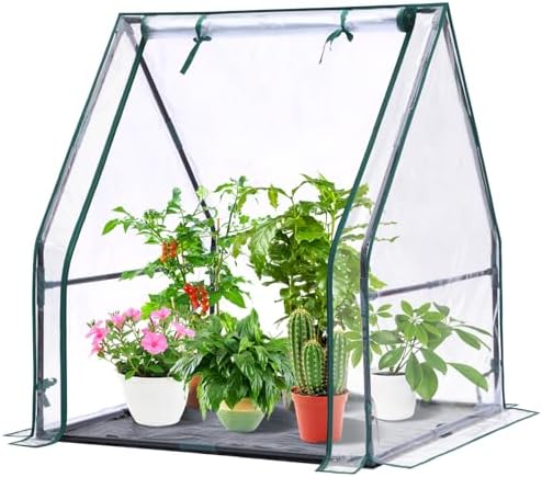 Mini Greenhouse for Indoor Outdoor: Ohuhu Portable Green House with Waterproof Pad for Small Plants Nursery Germination, 36"x36"x42" Light Duty Cover Tent Humidity Dome Seedling Accessory by Ohuhu
