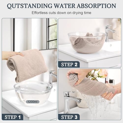 2 Pack Microfiber Hair Towel XL 41" x 24" Fast Dry, Soft, Absorbent - Image 3