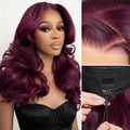 6x5 Glueless 99J Burgundy Body Wave Wig Human Hair 20 Inch by Megalookhair