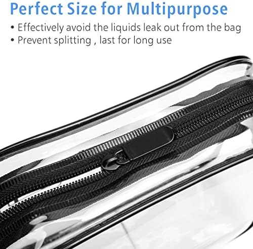 PACKISM TSA Approved Toiletry Bag - Clear Makeup Bag, 4 Medium Black - Image 6