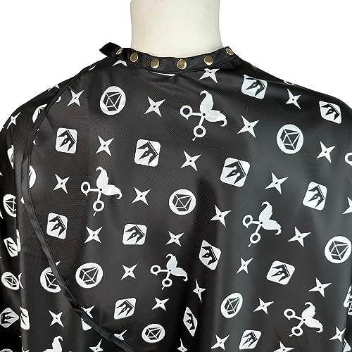 Barber Capes for Men Professional Haircut Capes with Snaps Salon Capes for Stylist -63"*56"(Black) - Image 2