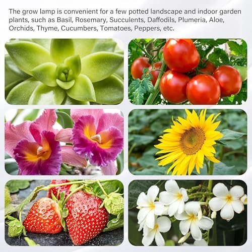 iPower 2Pack 20W LED Grow Lights with Full Spectrum Plant Growing Light Strips for Indoor Plant with Auto ON/Off 3/9/12H Timer, 10 Dimmable Levels 48 LEDs Per Tude, 2 Tubes, Red&Blue - Image 7