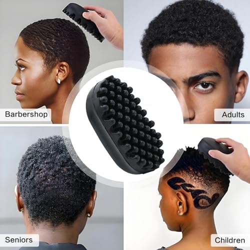 Rubber Curling Hair Brush，Premium Twist Tool for Afro Hair，Ideal for Curly, Coiled, 4C Hair，Quick & Easy Styling，Black - Image 6