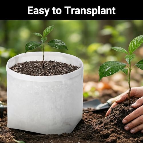 Fabric Grow Bags - 15x18.9 inches Breathable Seed Starter Plant Grow Bags for Seedling Pots, Nursery Pots for Plants, 40pcs - Image 5