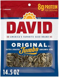 DAVID Sunflower Seeds, Original Flavor, 14.5 oz. (Pack of 12) by DAVID