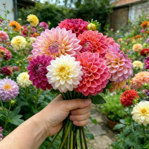 Carpet 400+ Mixed Dahlia Seeds for Planting, Colorful Perennial Heirloom Dahlia pinnata, Long Blooming Cut Flowers for Garden Beds, Borders and Containers - Image 2