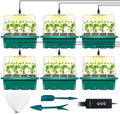 6-Set Seed Starter Tray with Grow Light, Seed Starting Trays Kits with Timing Controller Adjustable Humidity Domes Heightened Lids(12-Cells Per Tray) by LYDTICK