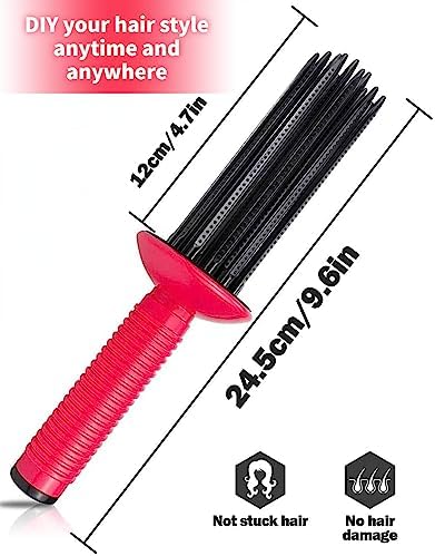 17 Teeth Curl Defining Brush, Professional Hair Styler Tool for Curly Hair, Salon and Home (2Pcs) - Image 2