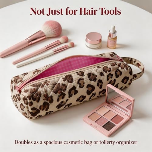 Hair Tools Travel Bag, Hair Tool Bag Organizer, Leopard - Image 6