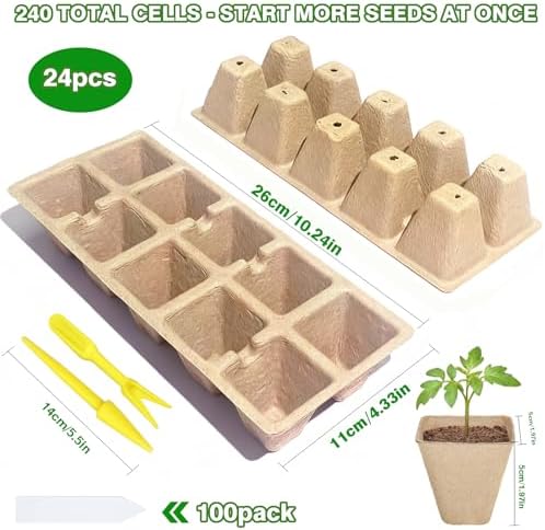 240 Cells Seed Starter Tray, Plant Starter Kit for Seedlings - Image 2