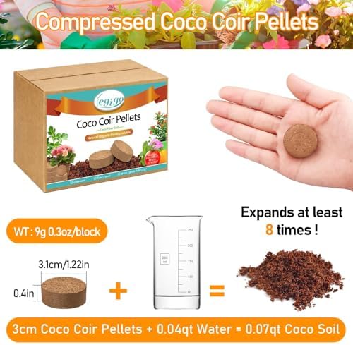 Legigo 50 Pcs 30mm Organic Coco Coir Pellets, Seed Starter Soil Pods - Image 2