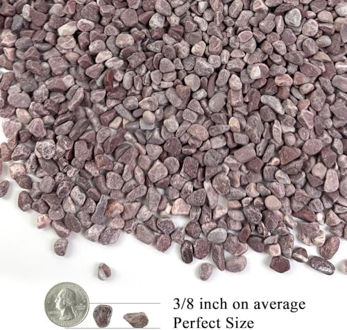 FANTIAN 2 lbs Succulent Cactus Rocks, 3/8 Inch Aquarium Gravel, Red - Image 4