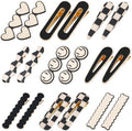 Gingbiss 18 Pcs Hair Clips for Women Girls, Black White Checker Barrettes by Gingbiss