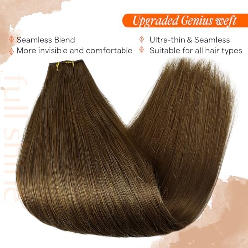 Full Shine Hand Tied Weft Hair Extensions Human Hair Sew In 24 Inch 80g - Image 5