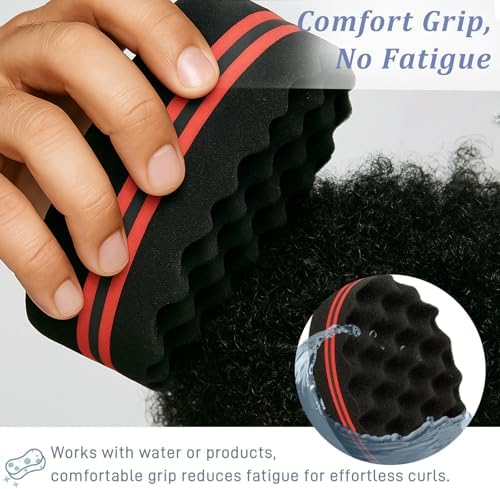Hair Twist Sponge – Double-Sided Barber Tool for Afro Coils, Dreads, Curls & Waves, Unisex Styling for Short or Long Hair (1 Pack) - Image 4