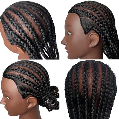 Mannequin Head 100% Human Hair Stand for Stylist Training - Image 5
