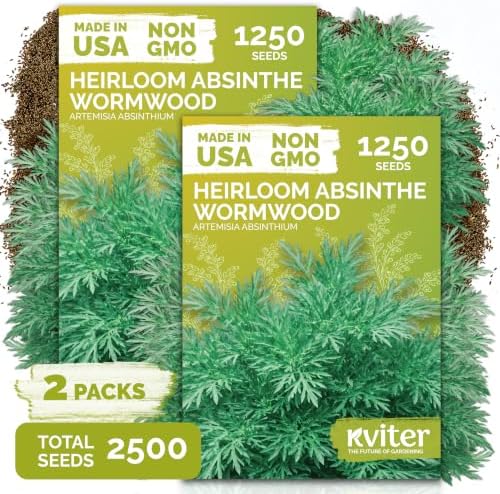 2,500 Wormwood Heirloom Herb Seeds for Planting, Artemisia Absinthium by KVITER