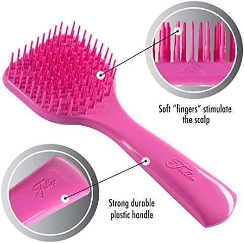 Fuller Brush Scalp Massage & Shampoo Brush – Manual Silicone Scalp Massager & Hair Cleaner – Soft Claw Bristles for Dandruff Removal, Volume, Deep Clean – for Men & Women (Pink) - Image 2