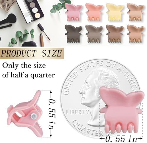 KANPRINCESS 50PCS Mini Butterfly Claw Clips Mini hair clips With Box Small Hair Clips For Women And Girls Gift Set(SET4) - Image 2