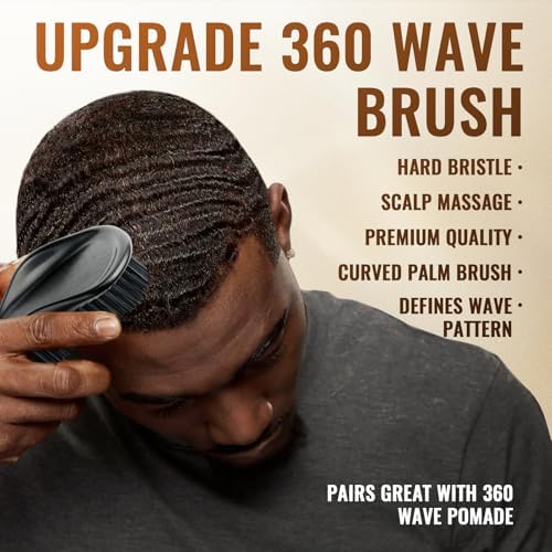 Wave Pomade 360 Greasy Pomade Wave Styler Brush Great for Wolfing, Boar Bristle Beard & Wave Brush for Barbers & Daily Use, Styling Set for Men 360 Easy Wash 360 Wave Training Hair Cream - Image 2