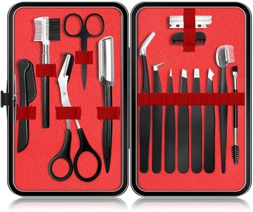 Eyebrow Kit for Men, 17 in 1 Tweezers for Women Facial Hair by Unknown