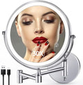 Wall Mounted Lighted Makeup Mirror: Double Sided 1X/30X Magnifying Mirror by SANFANGIE