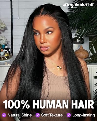 6x5 Lace Closure Glueless Straight Wig Natural Black 22 Inch - Image 2