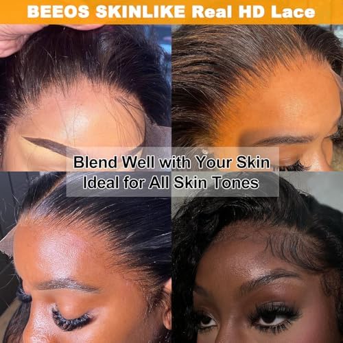 BEEOS 5x5 HD Lace Closure Wigs Human Hair Curly Wig 180% Density 18 Inch - Image 4