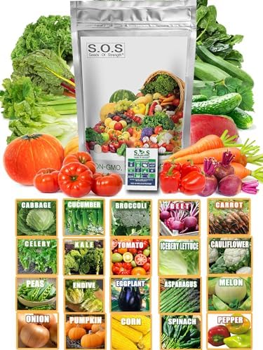 13,500+ Vegetable Fruit Seeds - Grow Your Own Garden Feast - 25 Veggie Fruit Heirloom Varieties- Mega Seed Starter Kit - Gardening Gift by seedsofstrength