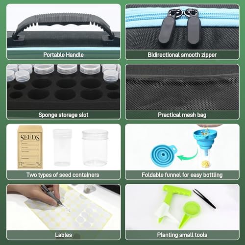 Seed Storage Organizer, 114 Slots Seed Storage Box with 20 Envelopes - Image 3