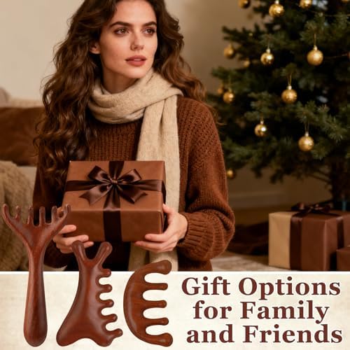 ProSuites 3 Pack Scalp Massager Hair Growth,Wooden Gua Sha Head Massage Tool for Hair Growth, Soothing and Relaxing - Image 6