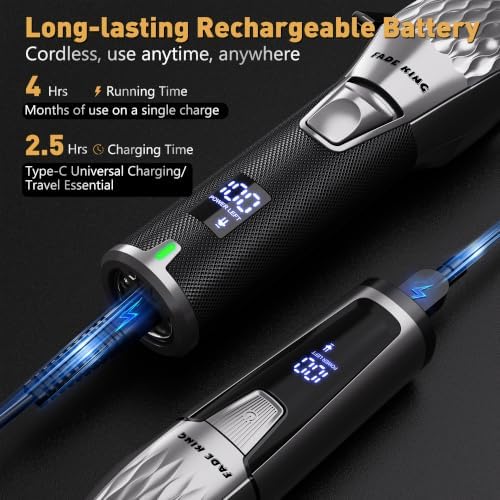 FADEKING® Hair Clippers for Men, Cordless Barber Clipper & Trimmer Kit - Image 5
