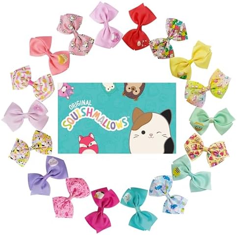 LUV HER Special Squishmallows Hair Accessories for Girls -18pc Hair Bow with Aligator Clips, Age 8+ - Image 7