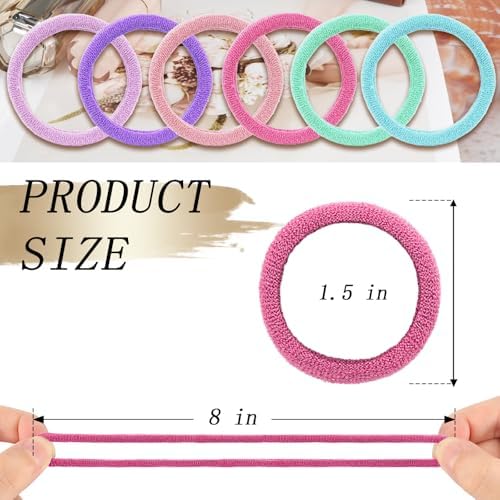 Kanprincess Nylon Hair Ties, 100PCS No-Damage Soft Bands for Women - Image 2
