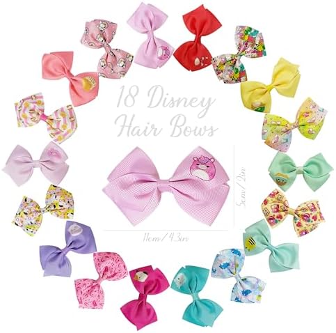 LUV HER Special Squishmallows Hair Accessories for Girls -18pc Hair Bow with Aligator Clips, Age 8+ - Image 2