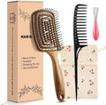 Hair Brush Detangler - Curved Vented Detangling Hair Brush for Women Men, Paddle Brush for Curly Straight Hair, Wet and Dry Styling, Faster Blow Drying by Unknown